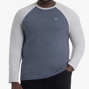 Hurley Men's Long Sleeve Raglan Baseball T-Shirt XL